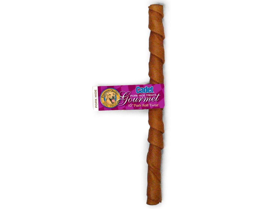 Cadet 10 Inch Rawhide Pork Roll Twist