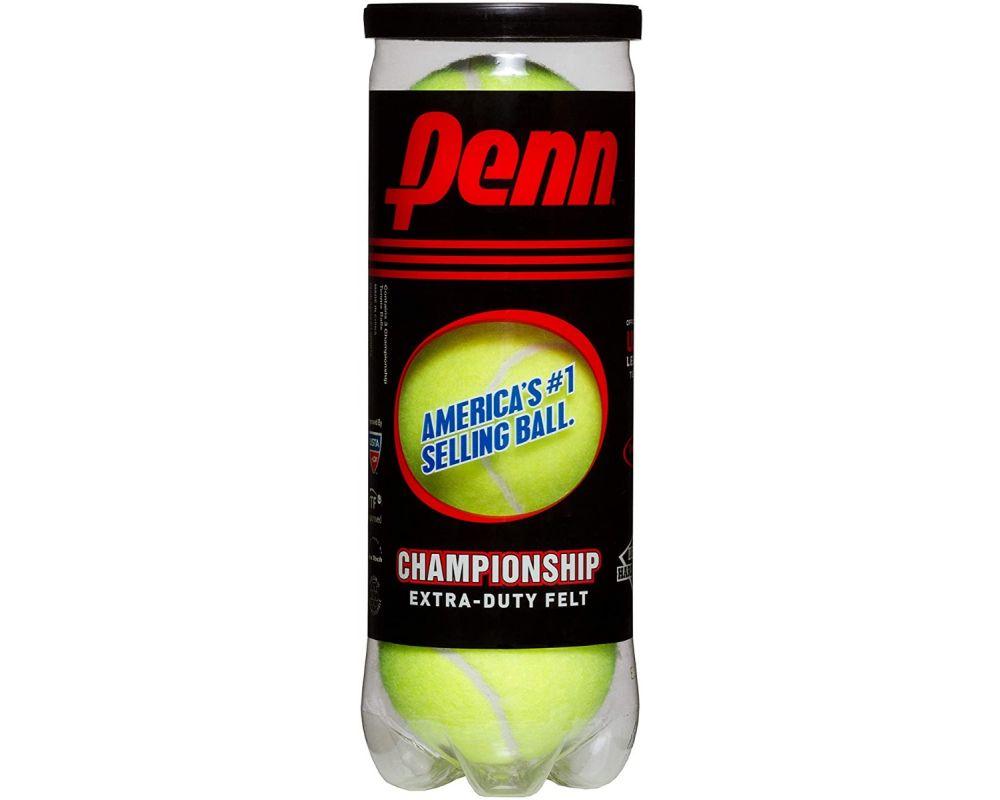 Penn Tennis Balls Championship Extra Duty (Hard Courts), 6 Pack, 18 Balls, Yellow - USTA & ITF Approved