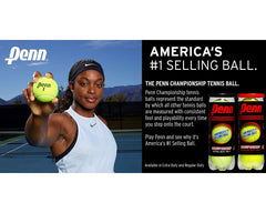 Penn Tennis Balls Championship Regular Duty (Soft Courts), 6 Pack, 18 Balls, Yellow - USTA & ITF Approved