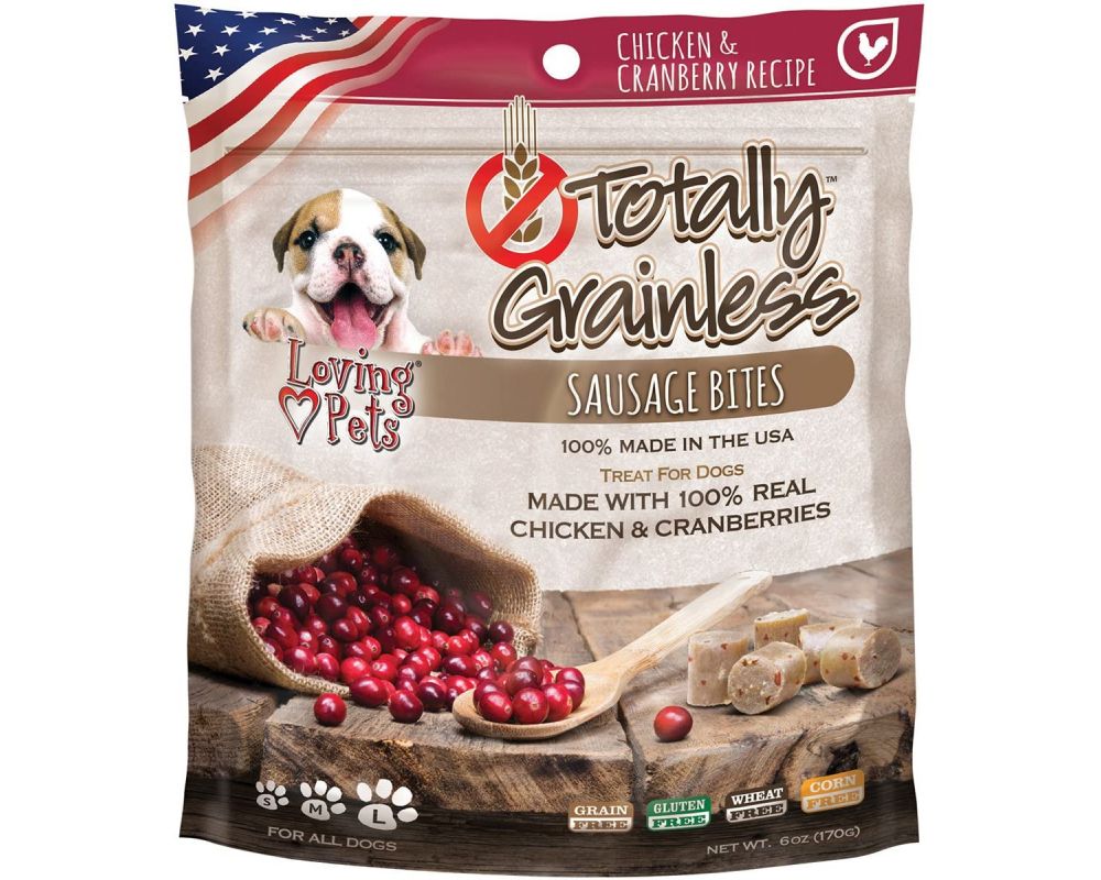 Loving Pets Totally Grainless Chicken & Cranberry Chewy Bones (6 oz Pack)
