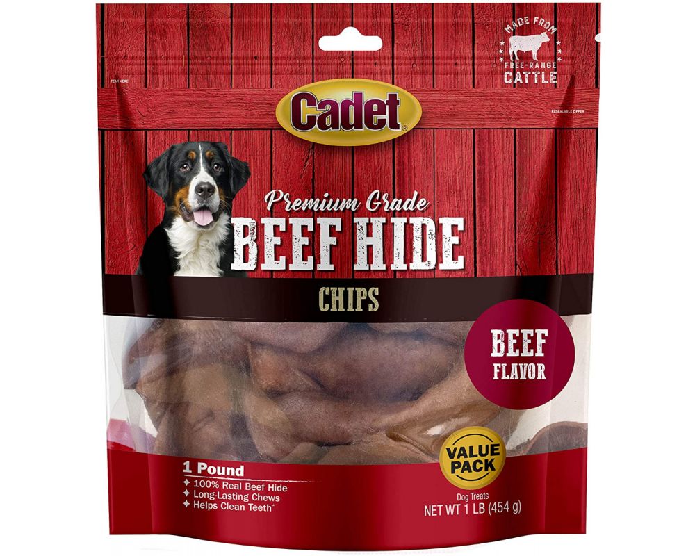 Cadet Rawhide Beef Basted Chips (1 lb Pack)