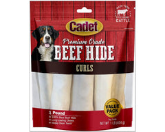 Cadet Rawhide Beef Curls (1 lb Pack)