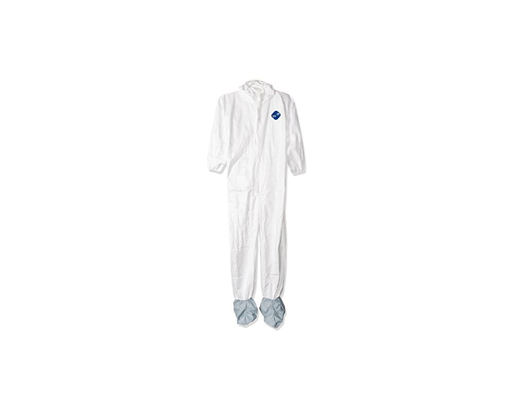Ty122s DuPont TY122S Disposable Elastic Wrist, Bootie & Hood White Tyvek Cove ...