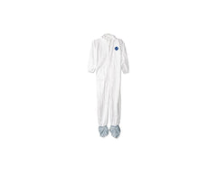 DuPont TY122S Disposable Elastic Wrist, Bootie & Hood White Tyvek Coverall Suit 1414